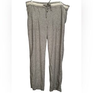 Caslon Striped Linen Blend Drawstring Pants